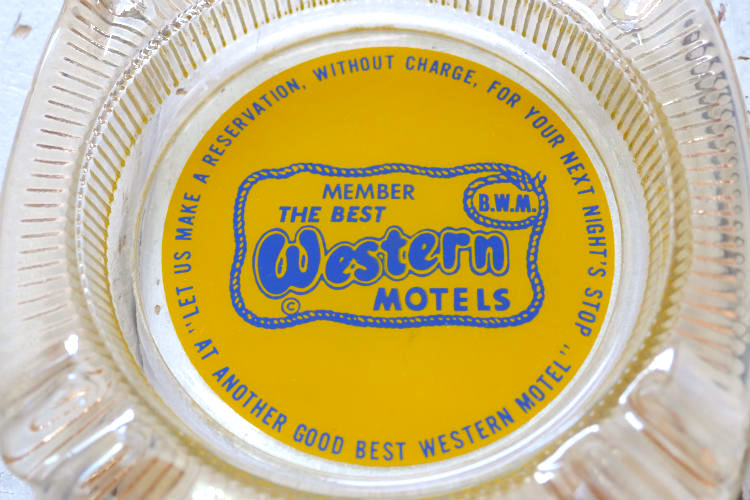 THE BEST Western MOTELS ベストウェスタン モーテル 1950's USA アドバタイジング ヴィンテージ 灰皿 アシュトレイ
