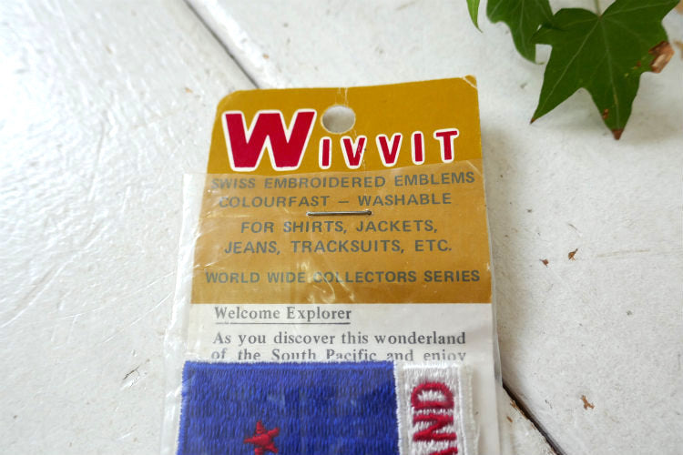NEW ZEALAND ニュージーランド1970's 国旗 WIVVIT ヴィンテージ ワッペン 刺繍 デッドストック パッケージ付き