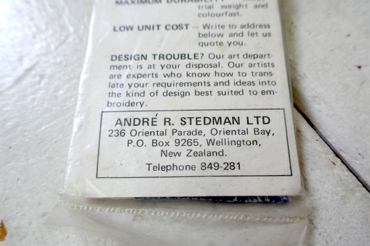 NEW ZEALAND ニュージーランド1970's 国旗 WIVVIT ヴィンテージ ワッペン 刺繍 デッドストック パッケージ付き