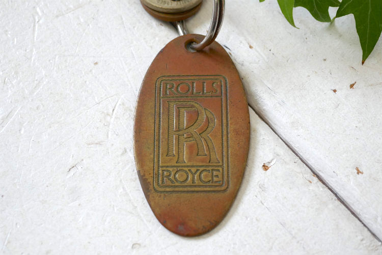 Rolls Royce ロールスロイス 英国 イギリス 高級車 真鍮製 ヴィンテージ キーホルダー オーナーズキーリング鍵 2本付き