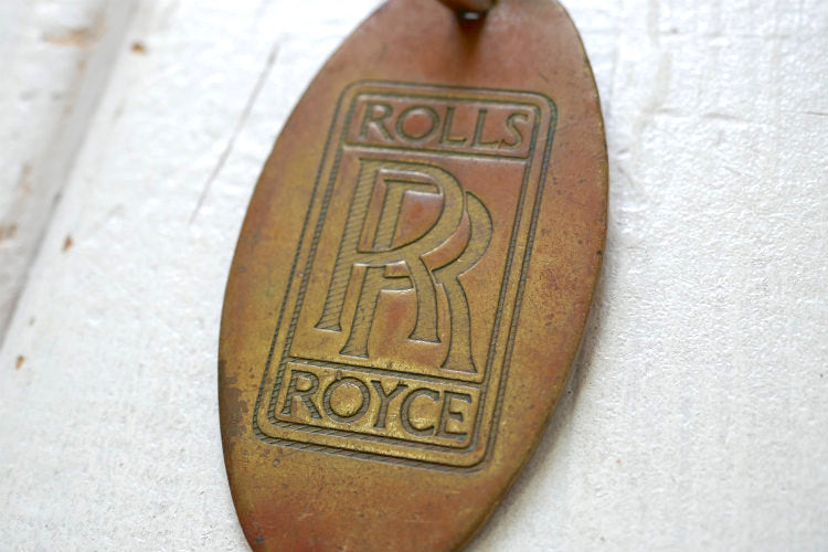Rolls Royce ロールスロイス 英国 イギリス 高級車 真鍮製 ヴィンテージ キーホルダー オーナーズキーリング鍵 2本付き