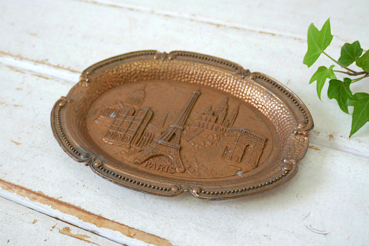 PARIS フランス パリ エッフェル塔 凱旋門 サンクレール寺院 ノートルダム大聖堂 モンサンミッシェル ヴィンテージ アシュトレイ  灰皿 トレイ