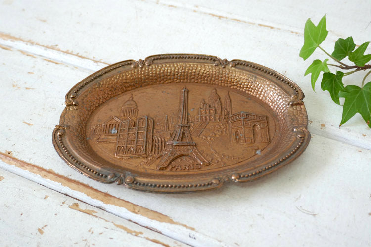 PARIS フランス パリ エッフェル塔 凱旋門 サンクレール寺院 ノートルダム大聖堂 モンサンミッシェル ヴィンテージ アシュトレイ  灰皿 トレイ
