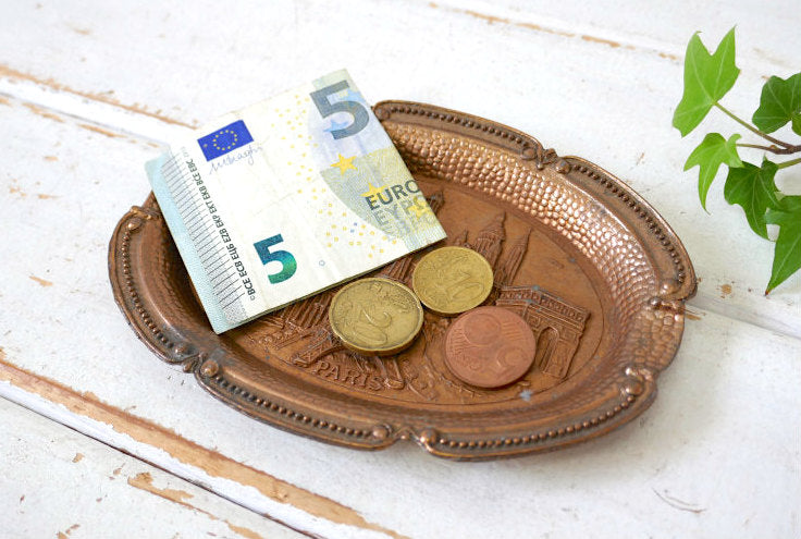 PARIS フランス パリ エッフェル塔 凱旋門 サンクレール寺院 ノートルダム大聖堂 モンサンミッシェル ヴィンテージ アシュトレイ  灰皿 トレイ