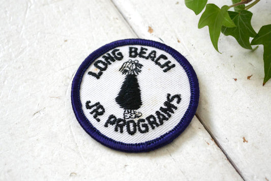LONG BEACH JR PROGRAMS 女の子 ロングビーチ ヴィンテージ ワッペン 刺繍 USA デッドストック