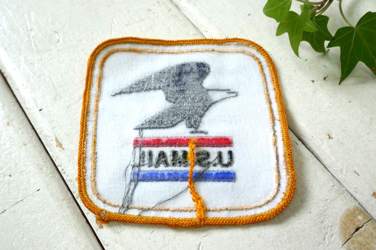 U.S.MAIL イーグル デザイン  ヴィンテージ ワッペン アメリカ合衆国郵政公社 刺繍 ファッション アクセサリー