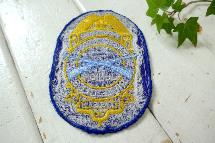 1951's NRA AFFILIATED LONG BEACH POLICE ロングビーチポリス ライフル ヴィンテージ ワッペン 刺繍