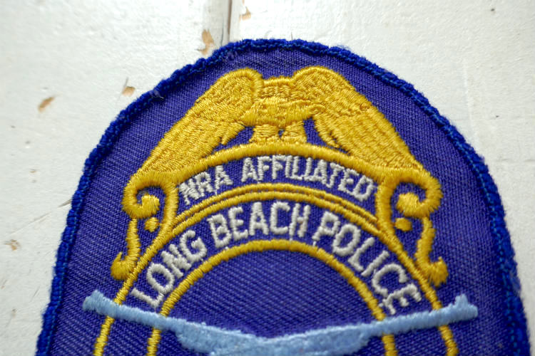 1951's NRA AFFILIATED LONG BEACH POLICE ロングビーチポリス ライフル ヴィンテージ ワッペン 刺繍