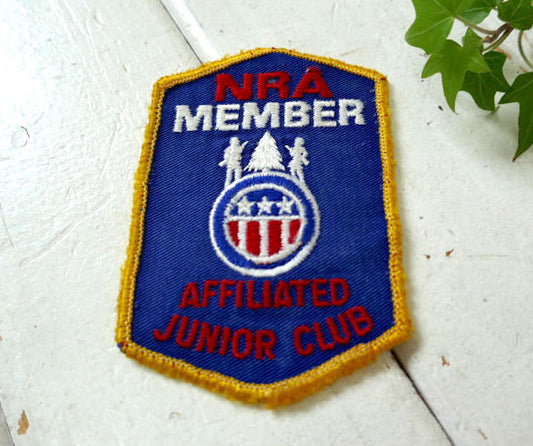 NRA MEMBER AFFILIATED JUNIOR CLUB ライフル ピストル 射撃場 ジュニアクラブ メンバー ヴィンテージ ワッペン 刺繍