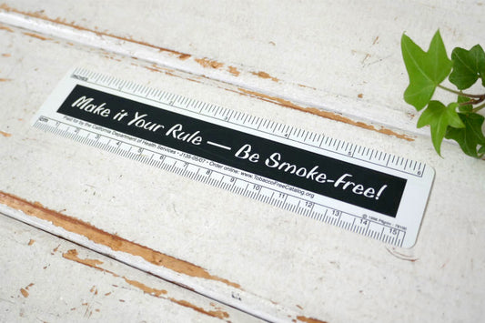 Make it Your Rule - Be Smoke-Free! タバコ 煙草をやめたい 禁煙グッズ NO SMOKING 肺画像 メッセージ付き　ルーラー　定規　USA