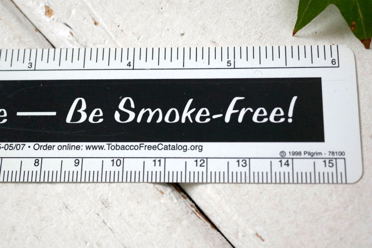 Make it Your Rule - Be Smoke-Free! タバコ 煙草をやめたい 禁煙グッズ NO SMOKING 肺画像 メッセージ付き　ルーラー　定規　USA