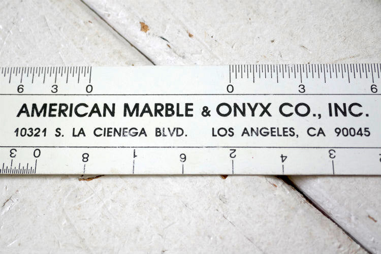 AMERICAN MARBLE&ONYX CO INC大理石 石材加工施工会社 アドバタイジング ヴィンテージ ルーラー　物さし USA