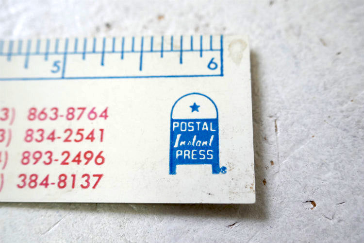 pip POSTAL INSTANT PRESS 印刷組織 アドバタイジング ヴィンテージ インチ ルーラー 定規 USA 文房具