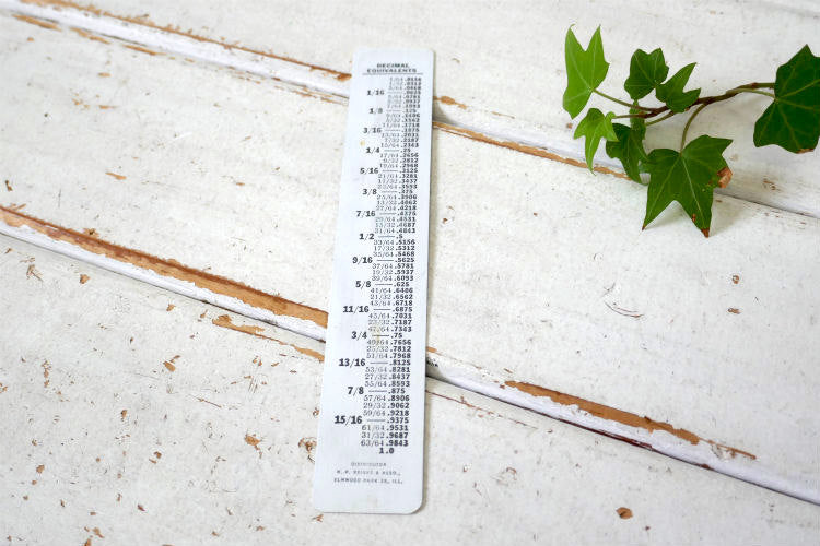 HP REINKE&ASSO インチ＆センチ DECIMAL EQUIVALENTS 建築設計事務所 ヴィンテージ アドバタイジング  定規 ルーラー