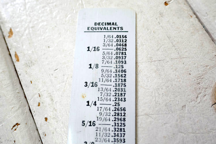 HP REINKE&ASSO インチ＆センチ DECIMAL EQUIVALENTS 建築設計事務所 ヴィンテージ アドバタイジング  定規 ルーラー