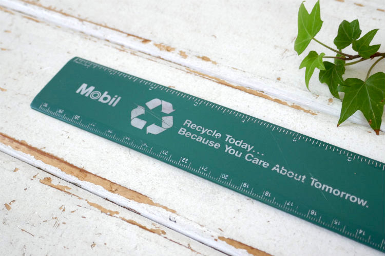 アメリカ 石油会社 Mobil モービル アドバタイジング ヴィンテージ 定規 ルーラー インチ＆センチ USA
