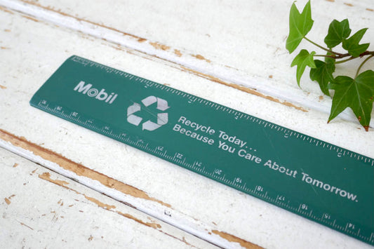 アメリカ 石油会社 Mobil モービル アドバタイジング ヴィンテージ 定規 ルーラー インチ&センチ USA