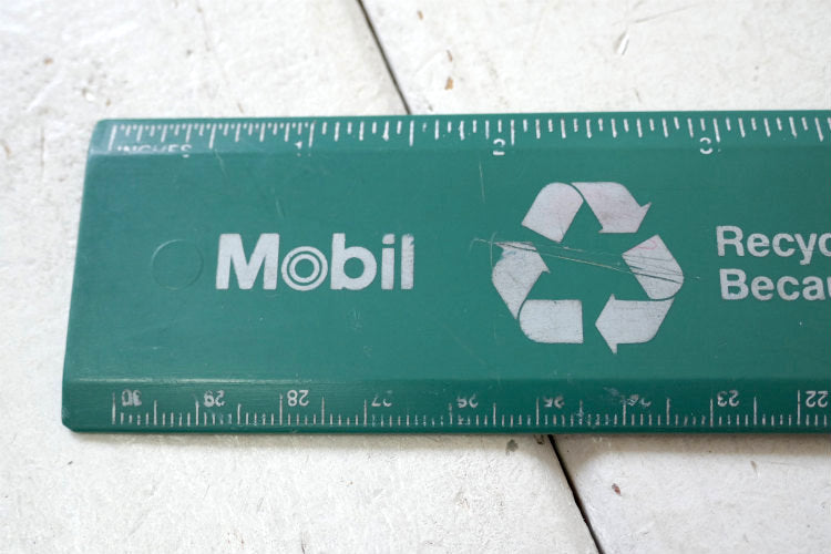 アメリカ 石油会社 Mobil モービル アドバタイジング ヴィンテージ 定規 ルーラー インチ＆センチ USA