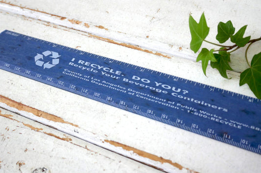 I RECYCLE DO YOU? ロサンゼルス メッセージ付き ルーラー 定規 アドバタイジング オフィス 文房具 ステーショナリー