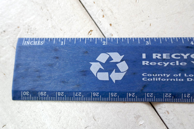 I RECYCLE DO YOU? ロサンゼルス メッセージ付き ルーラー 定規 アドバタイジング オフィス 文房具 ステーショナリー