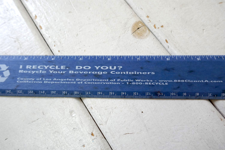 I RECYCLE DO YOU? ロサンゼルス メッセージ付き ルーラー 定規 アドバタイジング オフィス 文房具 ステーショナリー