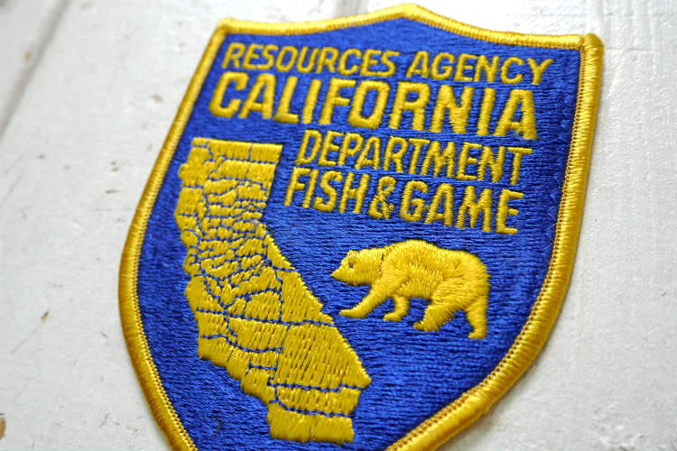 カリフォルニア CALIFORNIA DEPARTMENT 政府機関 FISH&GAME ビンテージ 刺繍 ワッペン デッドストック US ファッション