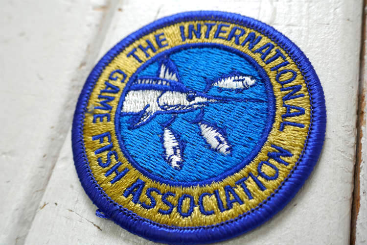 THE INTERNATIONAL GAME FISH ASSOCIATION カジキマグロ 魚 デザイン ヴィンテージ ワッペン 釣り フィッシング 刺繍