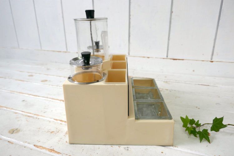 William Marvy company Sani Sentor 101 ガラス瓶 消毒容器 理髪店 BARBER ヴィンテージ サニタイザー 収納トレイ USA 店舗什器