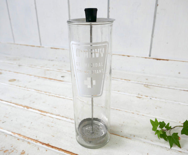 William Marvy company Sani Sentor 101 ガラス瓶 消毒容器 理髪店 BARBER ヴィンテージ サニタイザー 収納トレイ USA 店舗什器