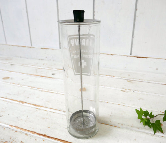 William Marvy company Sani Sentor 101 ガラス瓶 消毒容器 理髪店 BARBER ヴィンテージ サニタイザー 収納トレイ USA 店舗什器