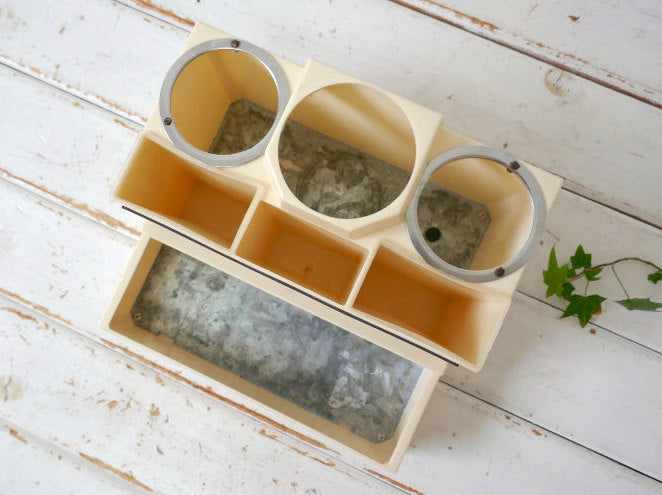 William Marvy company Sani Sentor 101 ガラス瓶 消毒容器 理髪店 BARBER ヴィンテージ サニタイザー 収納トレイ USA 店舗什器