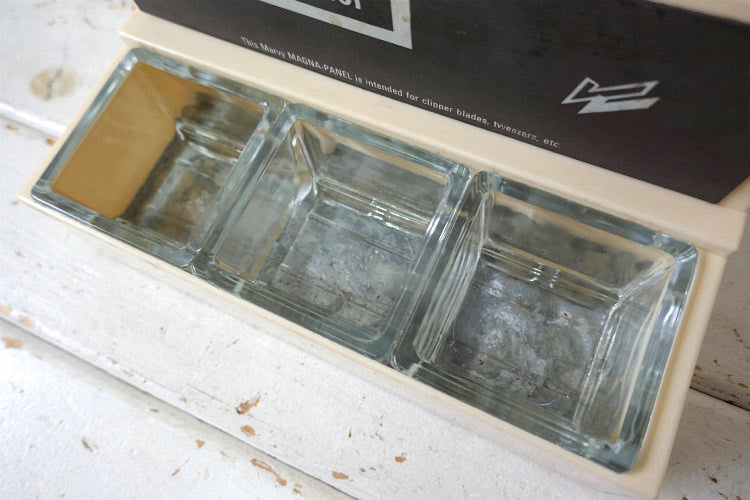 William Marvy company Sani Sentor 101 ガラス瓶 消毒容器 理髪店 BARBER ヴィンテージ サニタイザー 収納トレイ USA 店舗什器