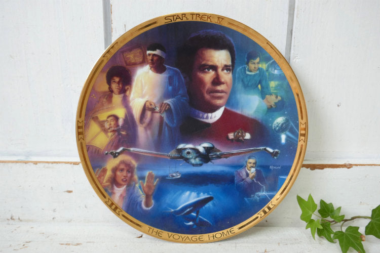 STAR TREK Ⅳ  スタートレック 4 The Voyage Home セラミック製 ヴィンテージ 絵皿 プレート 皿 コレクションプレート USA