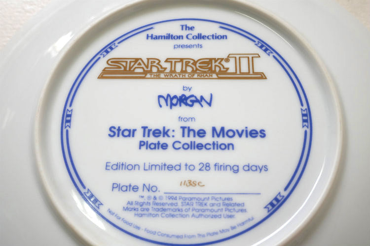 STAR TREKⅡ  スタートレック 2 The Wrath of Khan セラミック製 ヴィンテージ 絵皿 プレート 皿 コレクションプレート USA