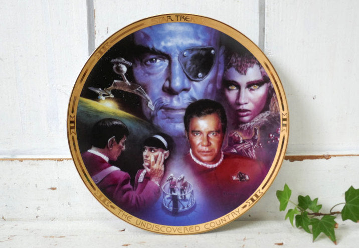 STAR TREK Ⅵ スタートレック 6 The Undiscovered Country セラミック製 ヴィンテージ 絵皿 プレート 皿 コレクションプレート USA