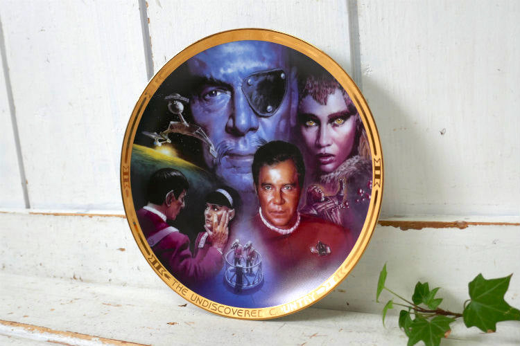 STAR TREK Ⅵ スタートレック 6 The Undiscovered Country セラミック製 ヴィンテージ 絵皿 プレート 皿 コレクションプレート USA