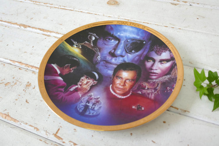 STAR TREK Ⅵ スタートレック 6 The Undiscovered Country セラミック製 ヴィンテージ 絵皿 プレート 皿 コレクションプレート USA