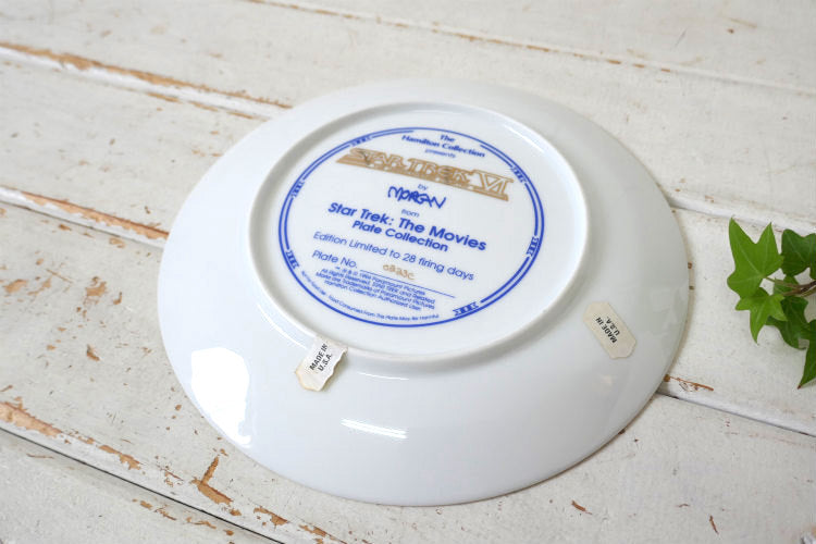 STAR TREK Ⅵ スタートレック 6 The Undiscovered Country セラミック製 ヴィンテージ 絵皿 プレート 皿 コレクションプレート USA