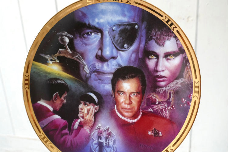STAR TREK Ⅵ スタートレック 6 The Undiscovered Country セラミック製 ヴィンテージ 絵皿 プレート 皿 コレクションプレート USA