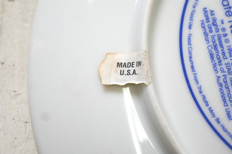 STAR TREK Ⅵ スタートレック 6 The Undiscovered Country セラミック製 ヴィンテージ 絵皿 プレート 皿 コレクションプレート USA