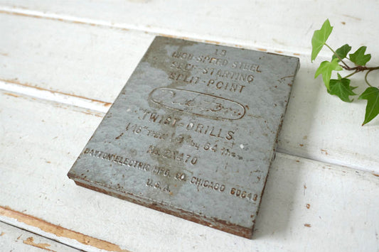 Dayton Electric ツイスト ドリルビット メタル製 ヴィンテージ ツールケース 工具箱 ドリルケース USA