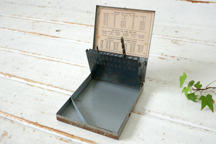 Dayton Electric ツイスト ドリルビット メタル製 ヴィンテージ ツールケース 工具箱 ドリルケース USA