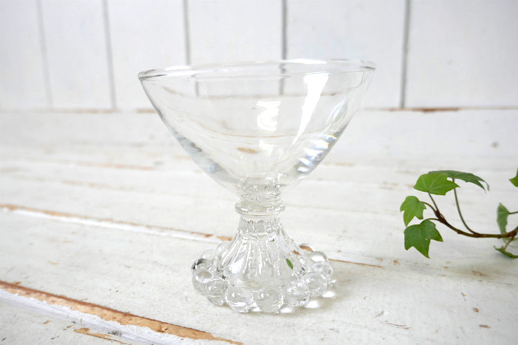 アンカーホッキング Boopie ブーピー クリスタル ヴィンテージ シャーベットグラス デザートグラス シャンパングラス 脚付きグラス 食器 Ⅳ