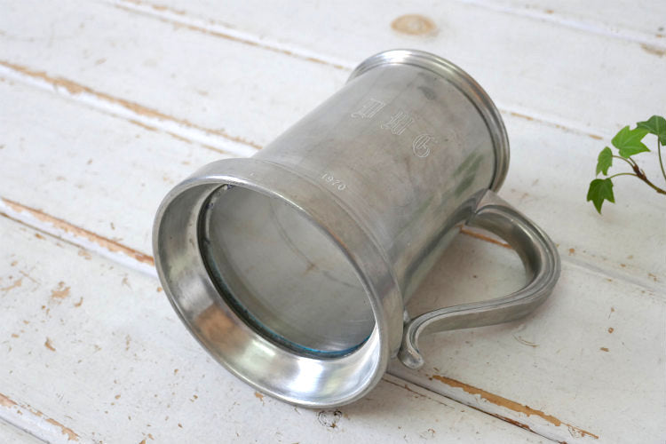 DMG 1970 ピューター製 ヴィンテージ マグカップ ビアマグ ビアジョッキ 食器 フラワーポット 花瓶