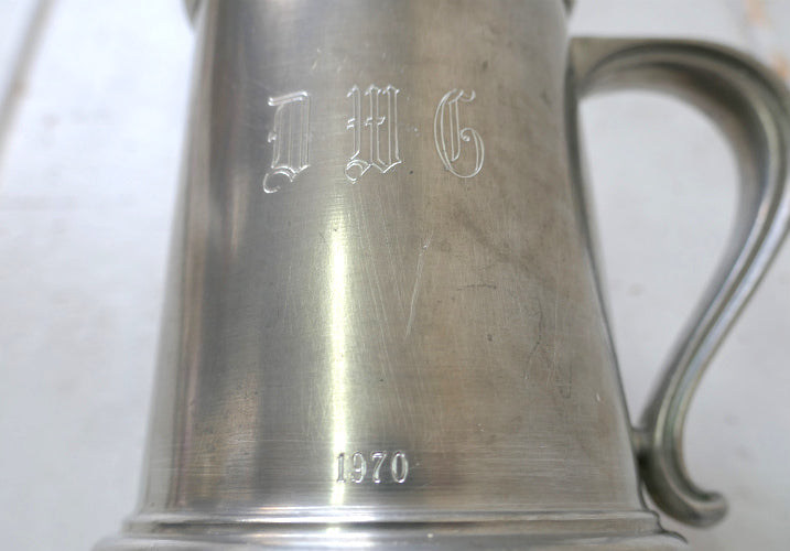 DMG 1970 ピューター製 ヴィンテージ マグカップ ビアマグ ビアジョッキ 食器 フラワーポット 花瓶