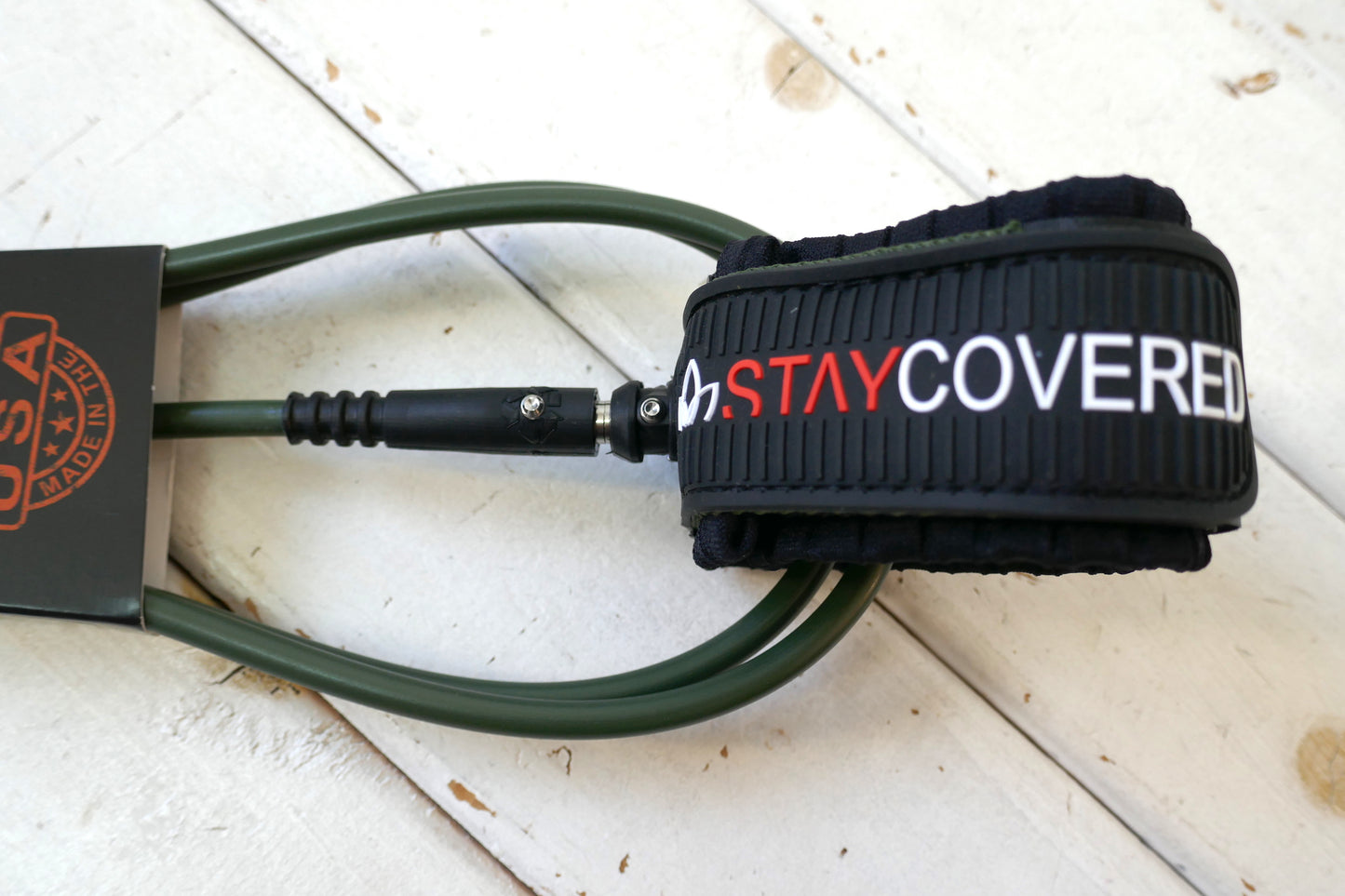 ステイカバード STAY COVERED 7' STANDARD MT  OLIV マットオリーブ スタンダード サーフィン リーシュコード USA カリフォルニア
