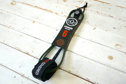 6' STANDARD マットオリーブ STAY COVERED ステイカバード USA カリフォルニア  サーフィン リーシュコード USA