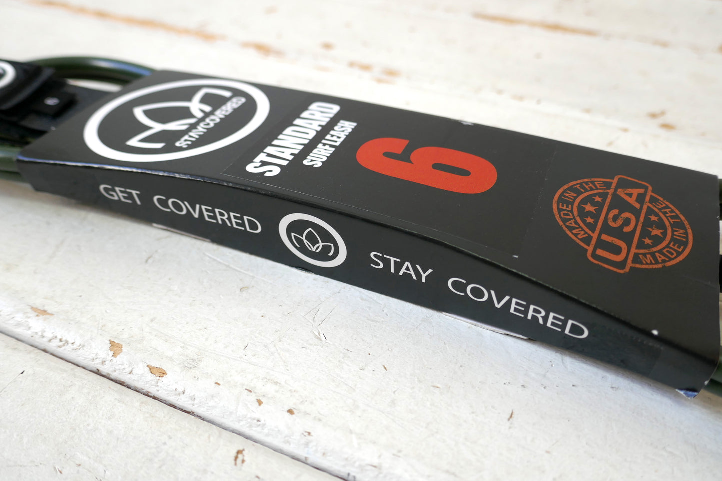 6' STANDARD マットオリーブ STAY COVERED ステイカバード USA カリフォルニア  サーフィン リーシュコード USA