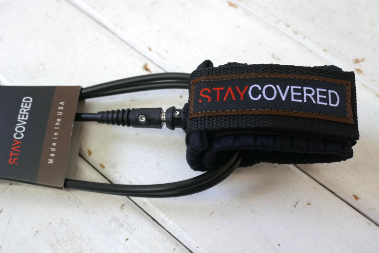 5'6'' COMP SURF LEASH ステイカバード STAYCOVERED マットブラック サーフィン コンプ リーシュコード USA