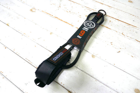 STAYCOVERED ステイカバード 9'0'' Comp SURF LEASH CALIF 膝 KNEEリーシュコード サーフィン マットブラックロングボード